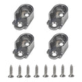 STFRBTH 4PCS 16mm/0.63 Closet Rod Bracket Holders, Wardrobe Pole End Supports for Hanging Rail Shower Curtain Rod Socket