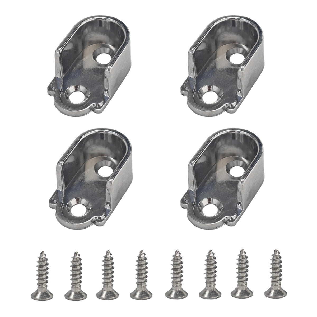 STFRBTH 4PCS 16mm/0.63 Closet Rod Bracket Holders, Wardrobe Pole End Supports for Hanging Rail Shower Curtain Rod Socket