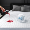 Premium Waterproof Mattress Protector Made From Silver-Ion Bamboo Rayon, Silver-Infused Mattress Cover For Better Safety & Healt