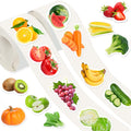 Whaline 1400Pcs Fruit Vegetable Stickers 16 Design Realistic Food Stickers Colorful Waterproof Vegetable Fruit Decals For Diy Cr