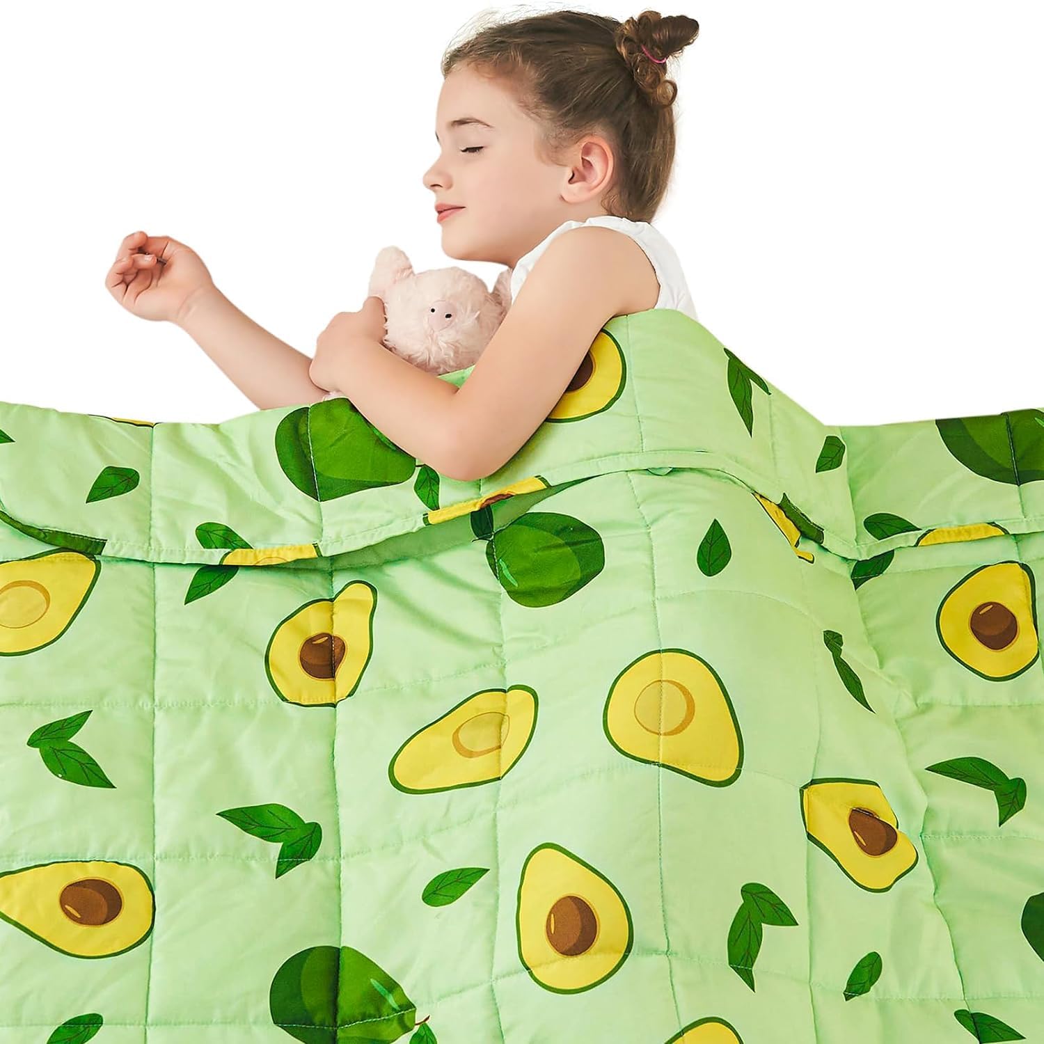 Yescool Weighted Blanket 5 Pounds Cooling Weighted Lap Blanket, Shark Heavy Blanket For Sleeping, Washable Weighted Throw Blanke