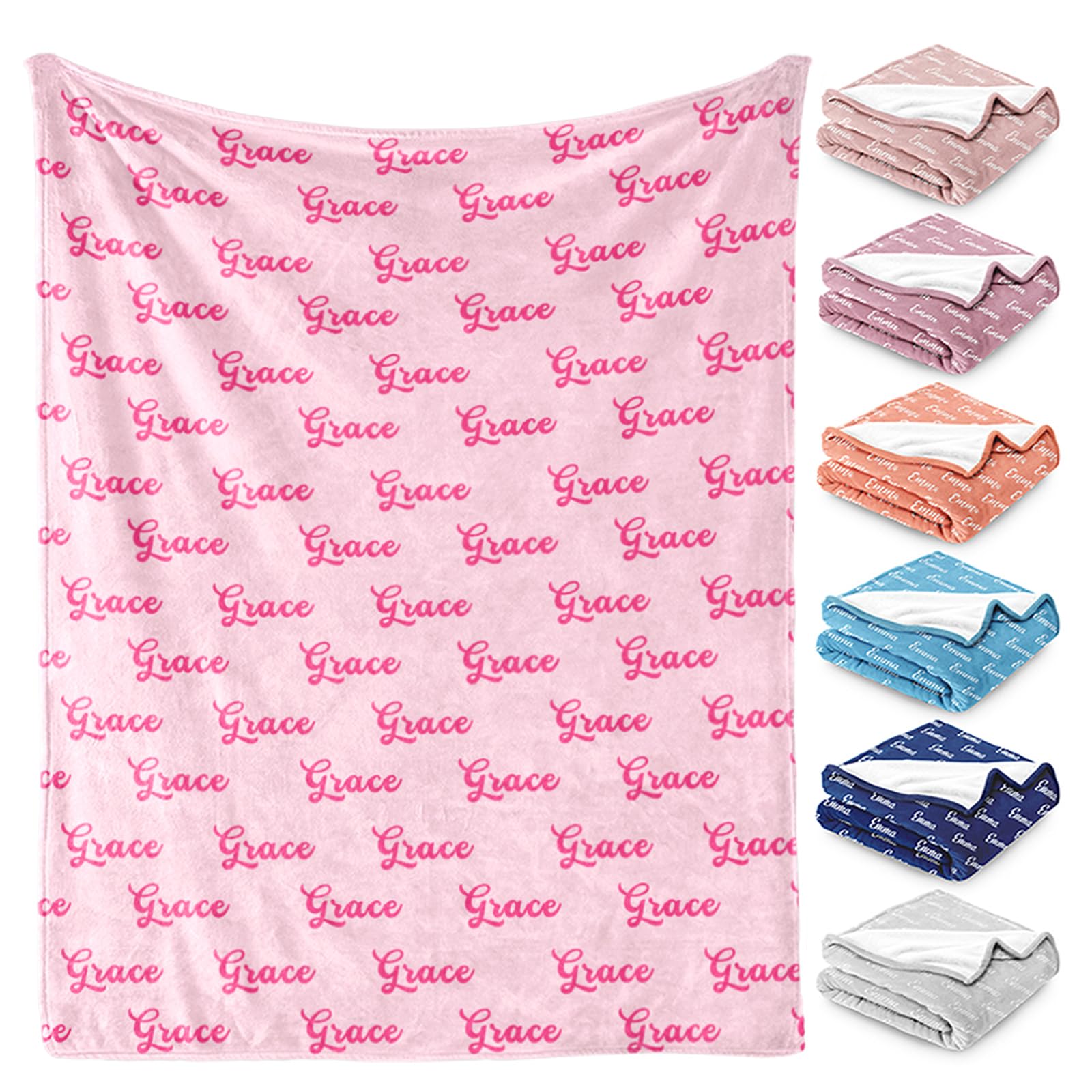 Yofair Ships Next Day, Personalized Blanket Gifts For Teen Girls Custom Blanket With Name Flannel Throw Girls Blanket Customized