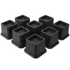 Btsd-Home Furniture Risers 3 Inch Bed Risers Heavy Duty Adjustable Dorm Bed Lifts Risers Table Desks Legs Blocks 8 Pack Black