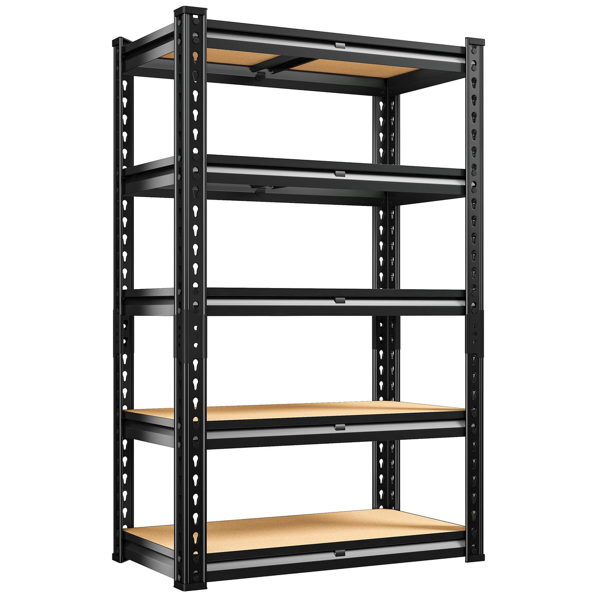 Reibii Storage Shelves 2000Lbs Garage Shelving Heavy Duty 5-Tier Metal Shelving Units For Storage Adjustable Utility Shelf Rack