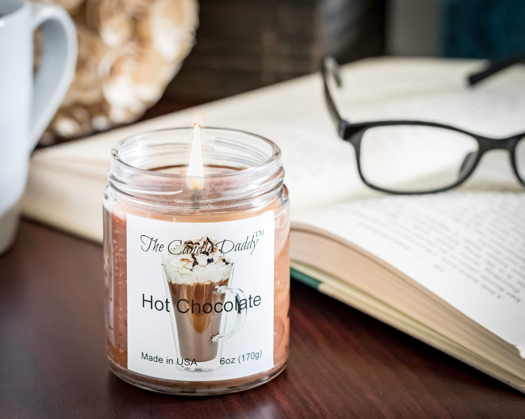 Hot Chocolate Cocoa Candle 6 Oz Glass Jar - 40 Hour Burn Time - Poured In Small Batches In The Usa