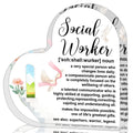 ZsaTuiy Social Worker Gift for Women Men,Inspirational Gifts for Women,Thank You Gifts for Social Worker,Heart Shaped Acrylic De