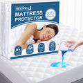 Moonsea Short Queen Mattress Cover, 60' X 75', Waterproof, Quilted Fitted Mattress Protector, Deep Pocket Up To 18 Inch
