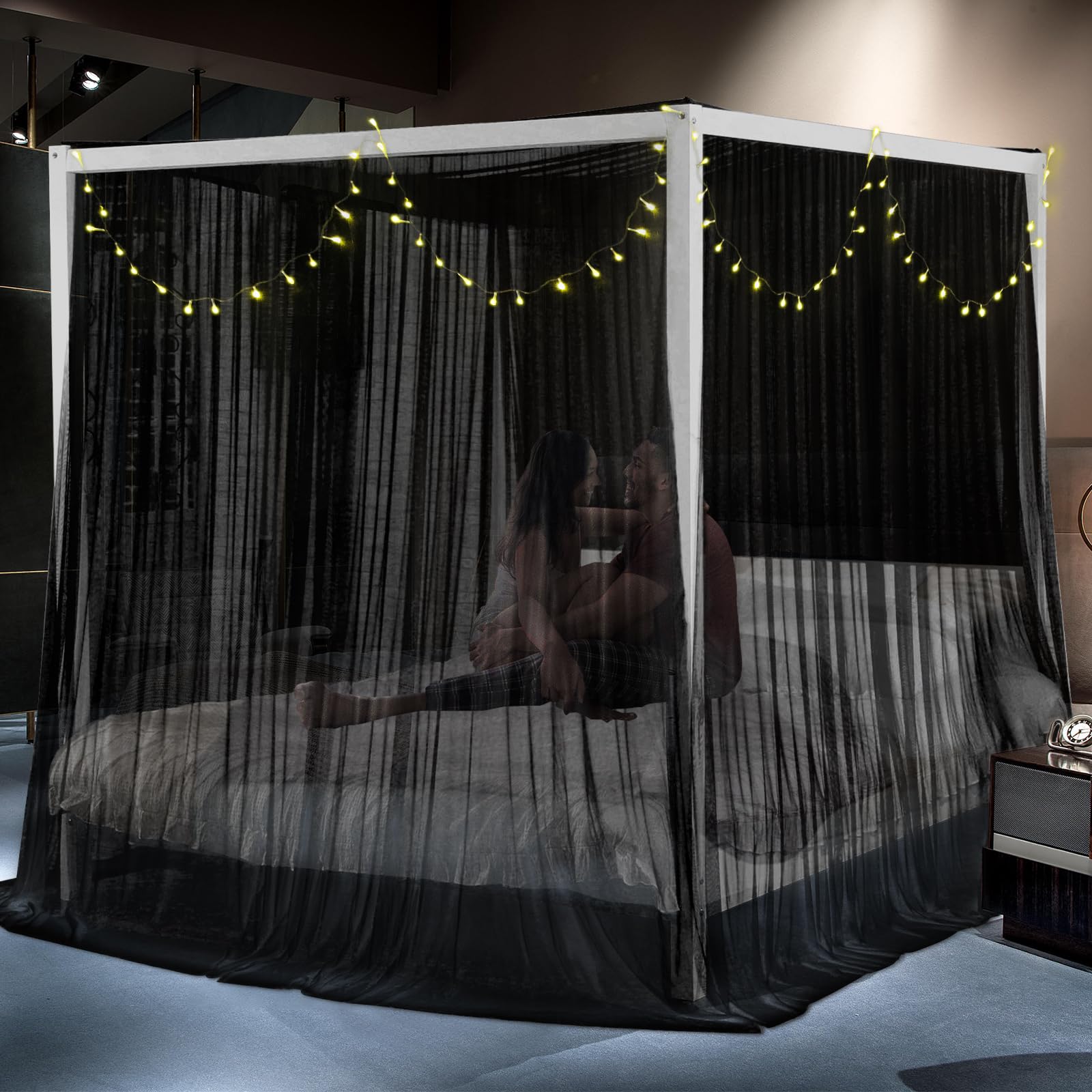 South To East Pink Bed Canopy For Girls, Princess Bed Canopy For Kids Room, Mosquito Net Canopy Girls Beds, Fire Retardant Fabri