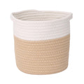 ZOOMELLA Hand Woven Cotton Rope Basket Laundry Hamper for Toiletry Bed Sheets Pillows L|Hampers|Home & Garden