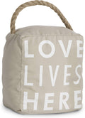 Pavilion Gift Company - Open Door Decor 5' X 6' Tan Door Stopper Love Lives Here