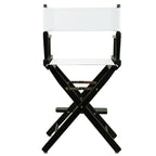 Casual Home 24" Director's Chair Black Frame-with White Canvas, Counter Height