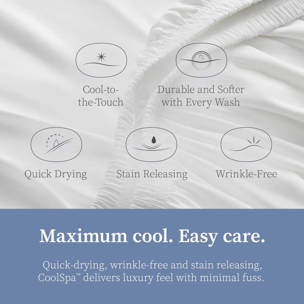 Comphy By Coop Coolspa Cooling Pillow Case Set Of 2, White Queen Size Pillow Covers, Pillow Cases, Luxury Spa And Hotel Quality