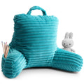 Clara Clark Reading Pillow For Kids - Back Pillow For Sitting In Bed, Plush Bed Pillows For Sitting Up In Bed, Teal Kids Reading