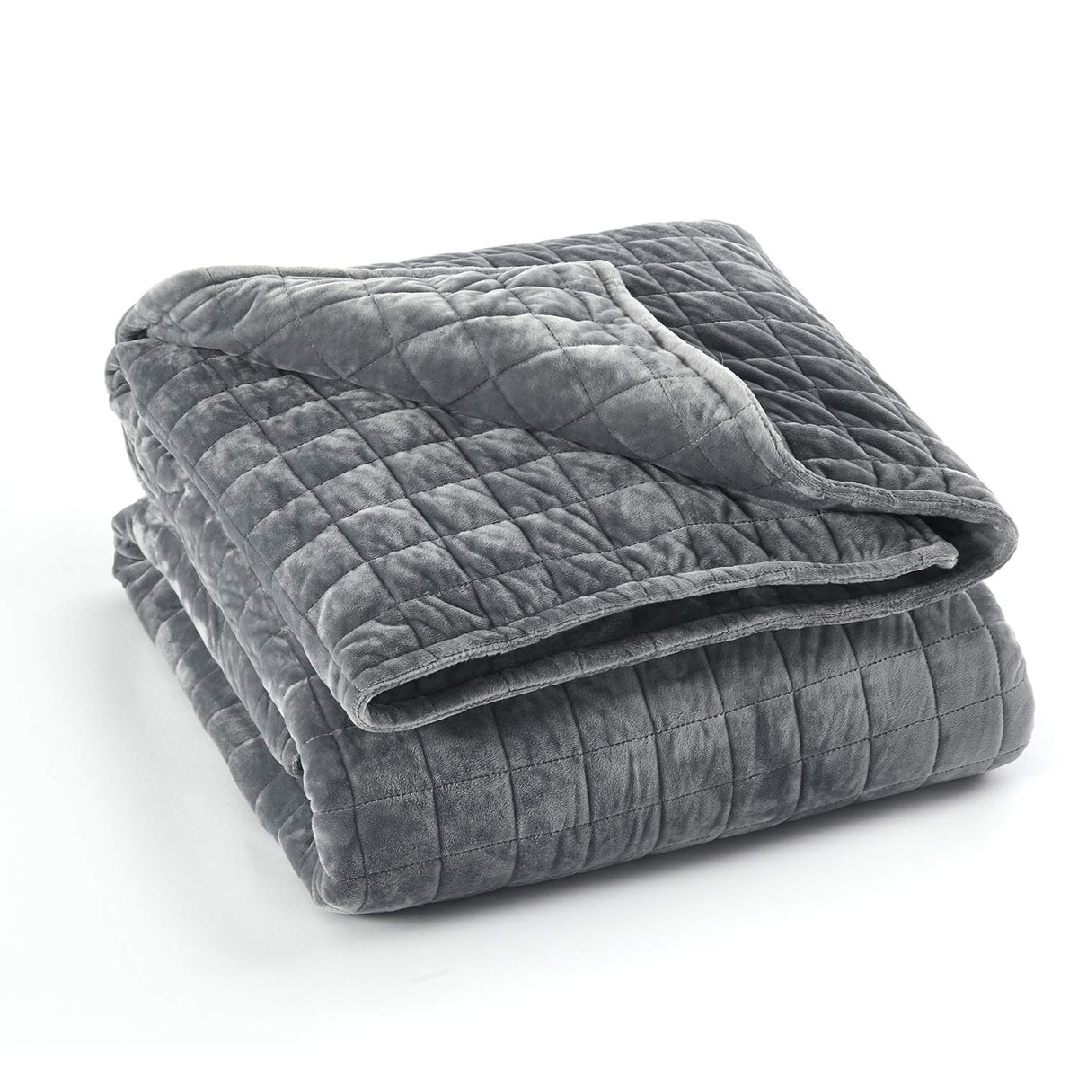 Relaxblanket 48'X72' Duvet Cover For Weighted Blanket | Super Cozy And Warm | Double-Side Square Quilted Minky | Dark Grey