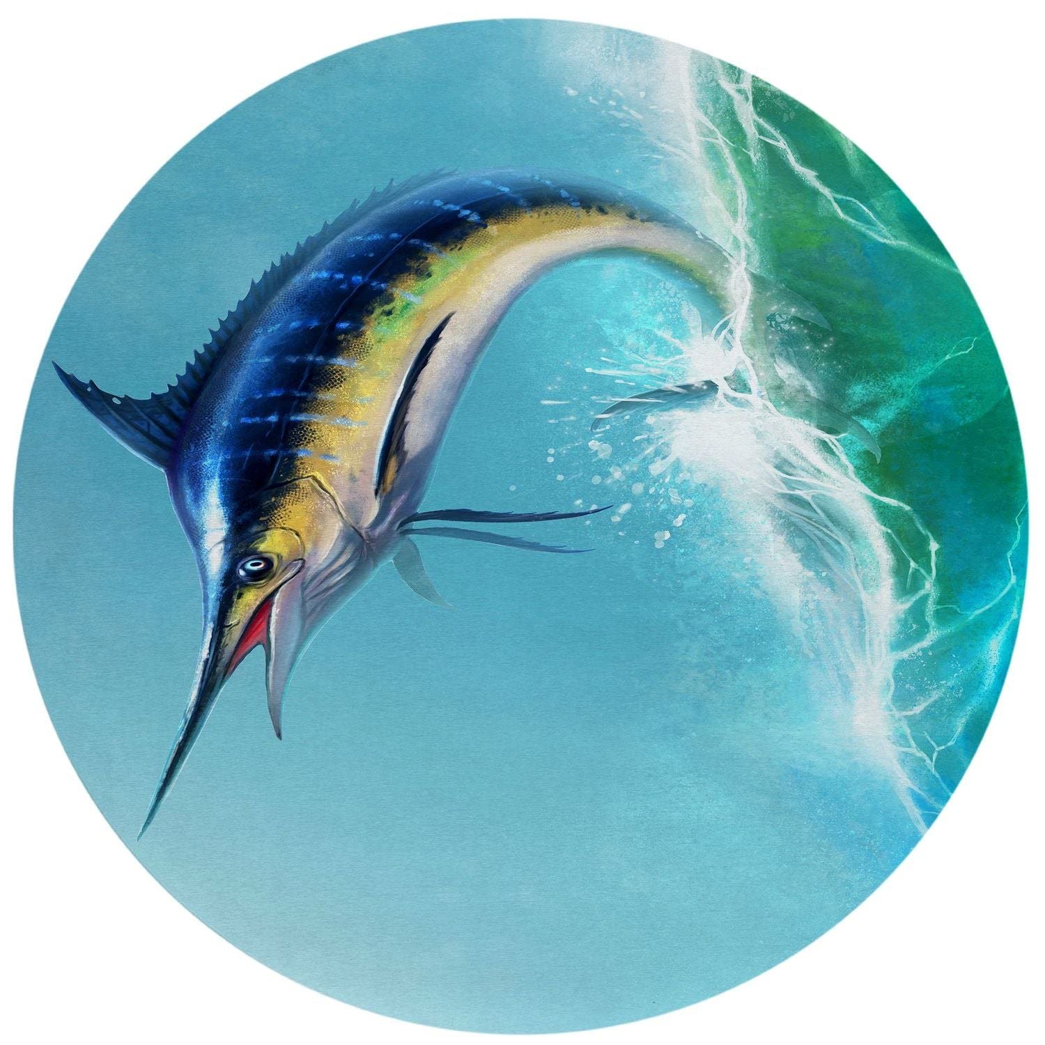 Harbor Ha2 Blue Coastal Rug Round 8' X 8'