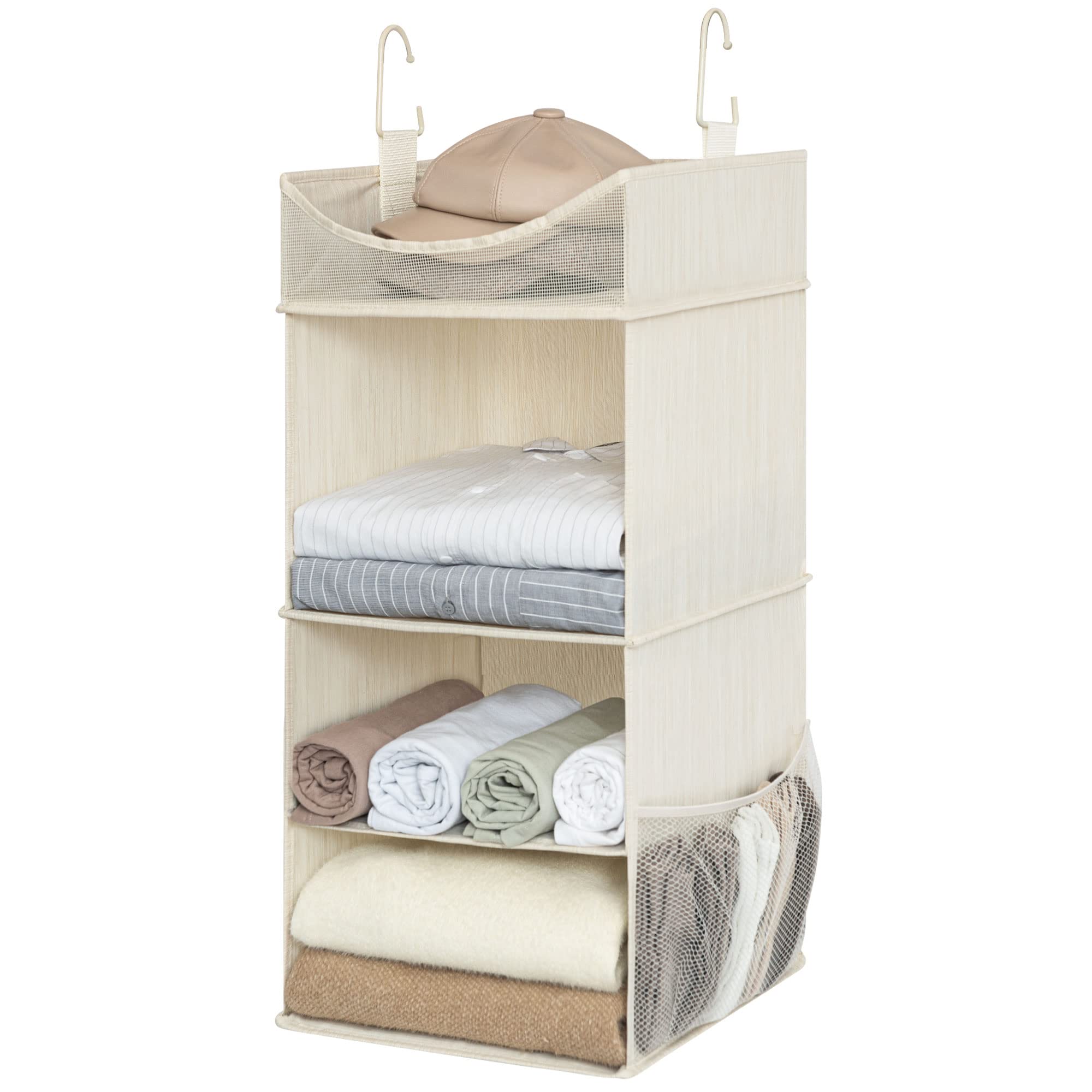 StorageWorks 3-Shelf Hanging Closet Organizer, Adjustable Hanging Closet Organizers and Storage, 12    W x 12    D x 32   H, Whi