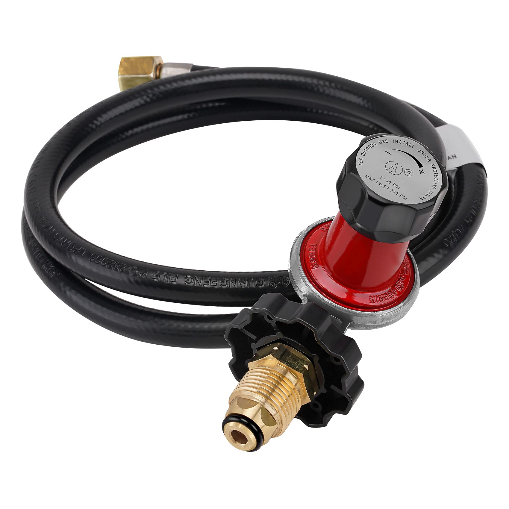 Stanbroil 0-30 Psi High Pressure Adjustable Regulator Pol Connection And 48-Inch Hose Assembly Kit