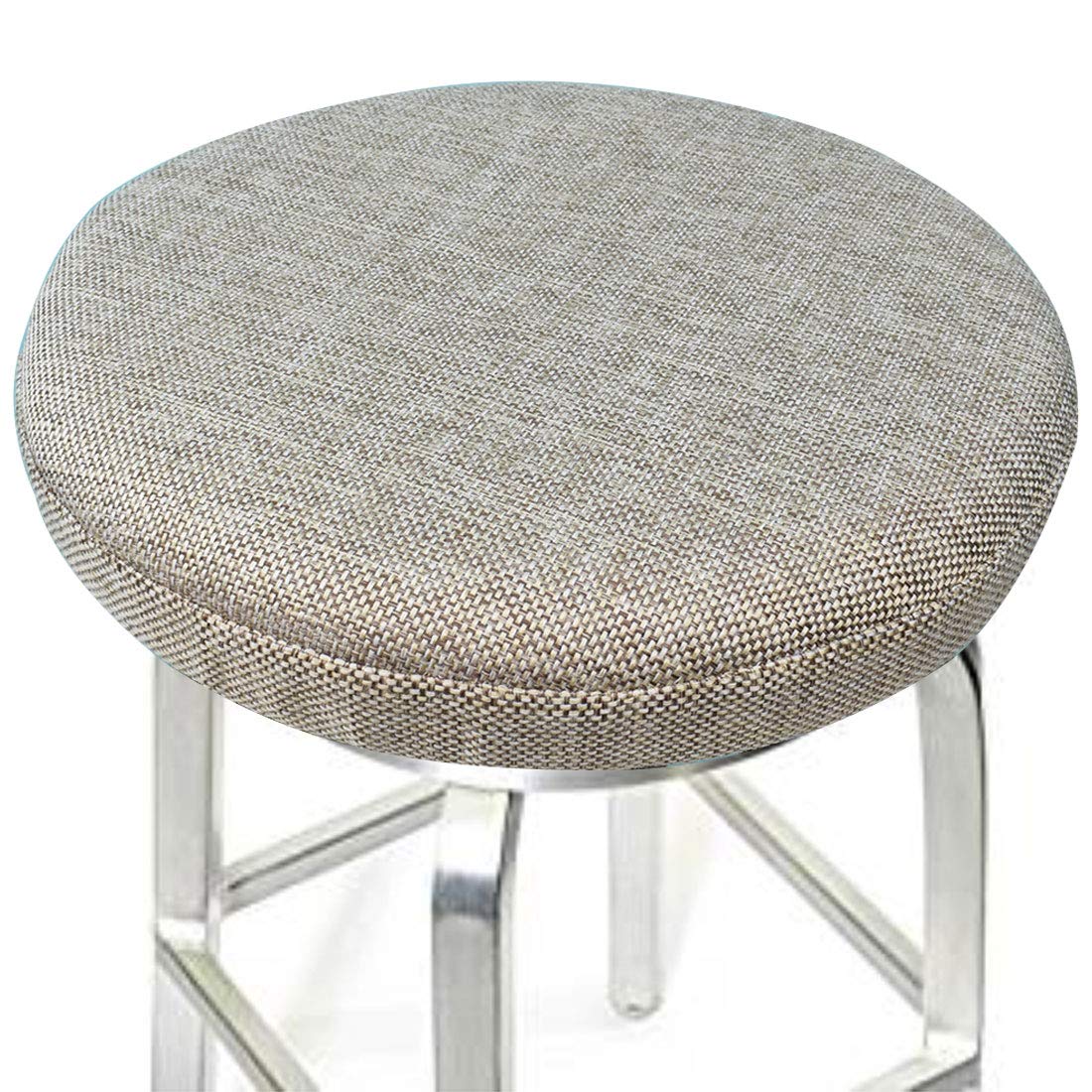 Levoberg Round bar Stool Covers Linen Sponge bar Stool Cushions Round Chair seat slipcovers 13inch/33cm #2