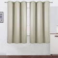 Lemomo Light Beige Thermal Blackout Curtains/38 X 63 Inch/Set Of 2 Panels Room Darkening Curtains For Bedroom