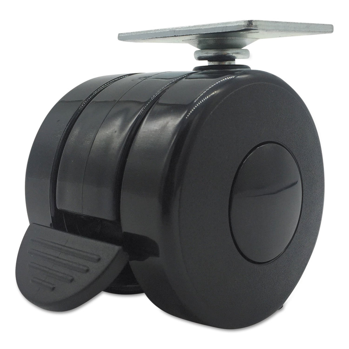 Alera Aleht3004 2 In. Wheel Grip Ring Stem Casters For Height-Adjustable Table Bases - Black (4/Set)