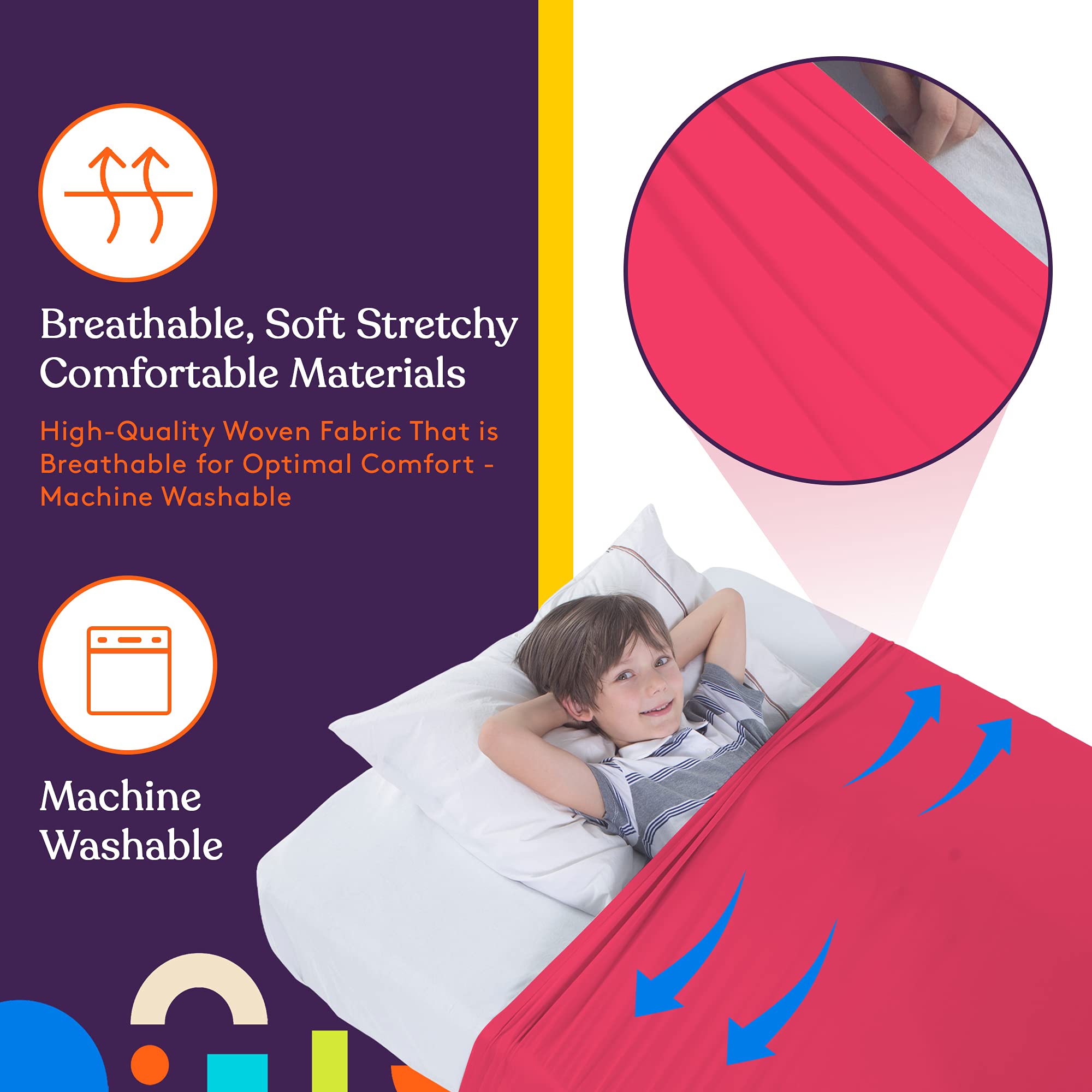 Special Supplies Sensory Bed Sheet For Kids Compression Alternative To Weighted Blankets - Breathable, Stretchy - Cool, Comforta