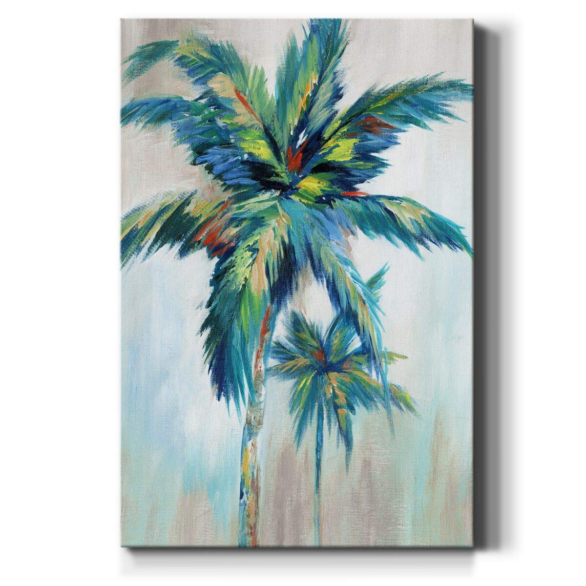 Renditions gallery canvas Nature Artwork for Home green Blue Palm Trees Rustic Abstract Paintings for Bedroom Living Room Office