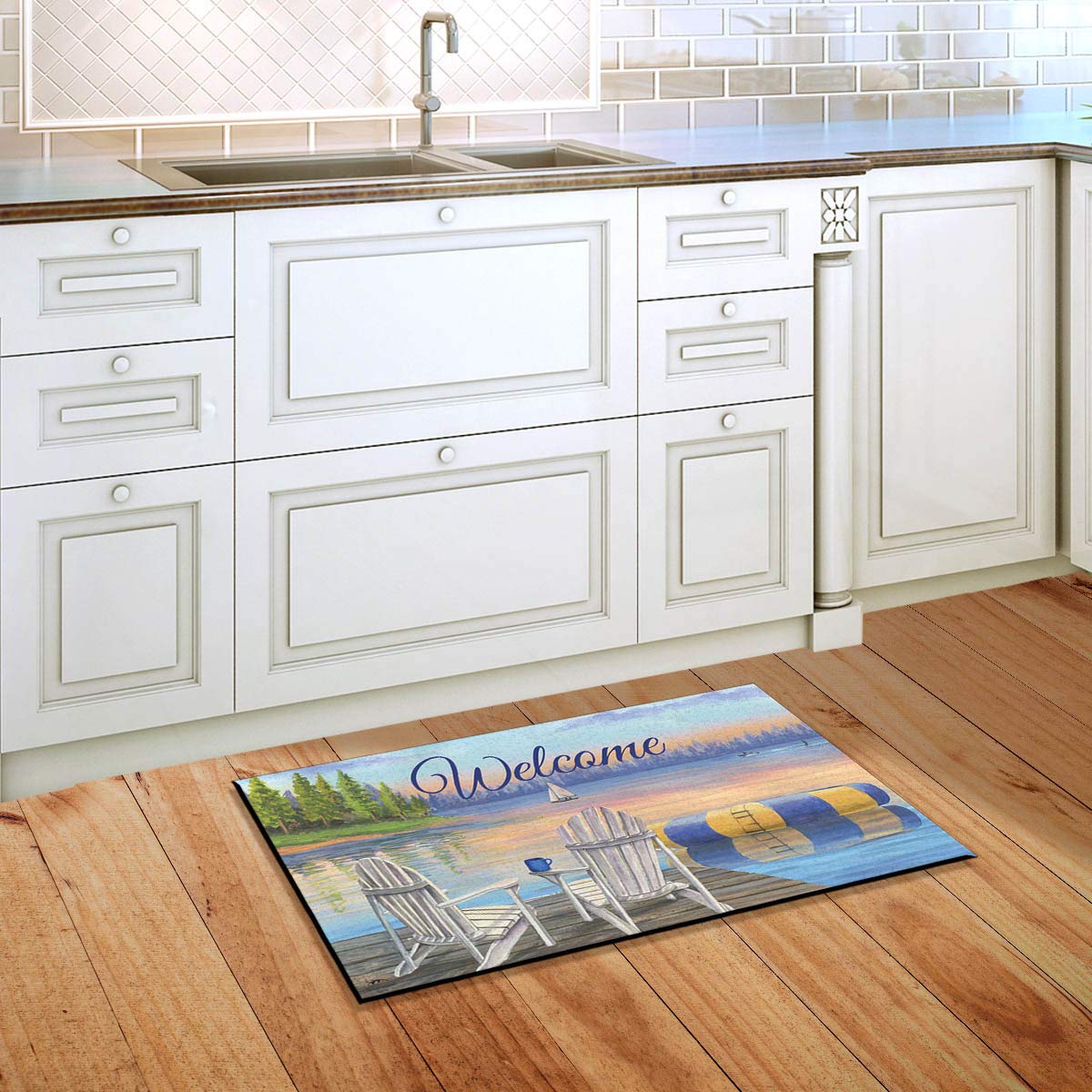Briarwood Lane Waterfront Retreat Nautical Doormat Summer Welcome Indoor Outdoor 30' X 18'