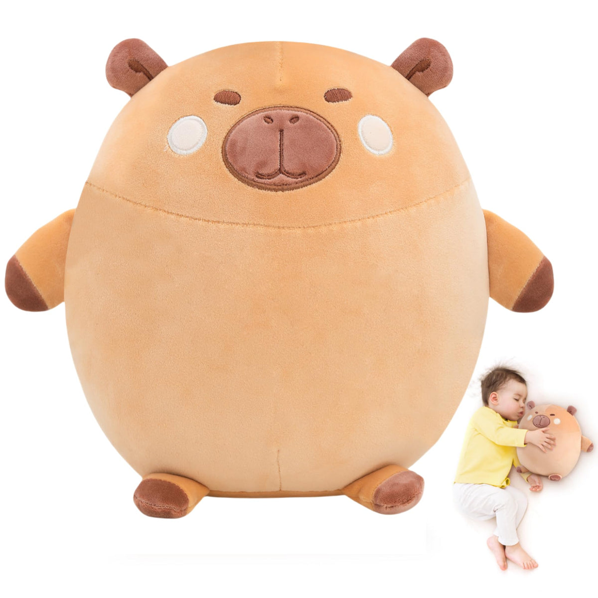 Emoin Kawaii Capybara Plush Capybara Gifts Baby Toys, 11.8In Capybara Plushie Cute Capybara Stuffed Animals Pillow Hugging Gifts