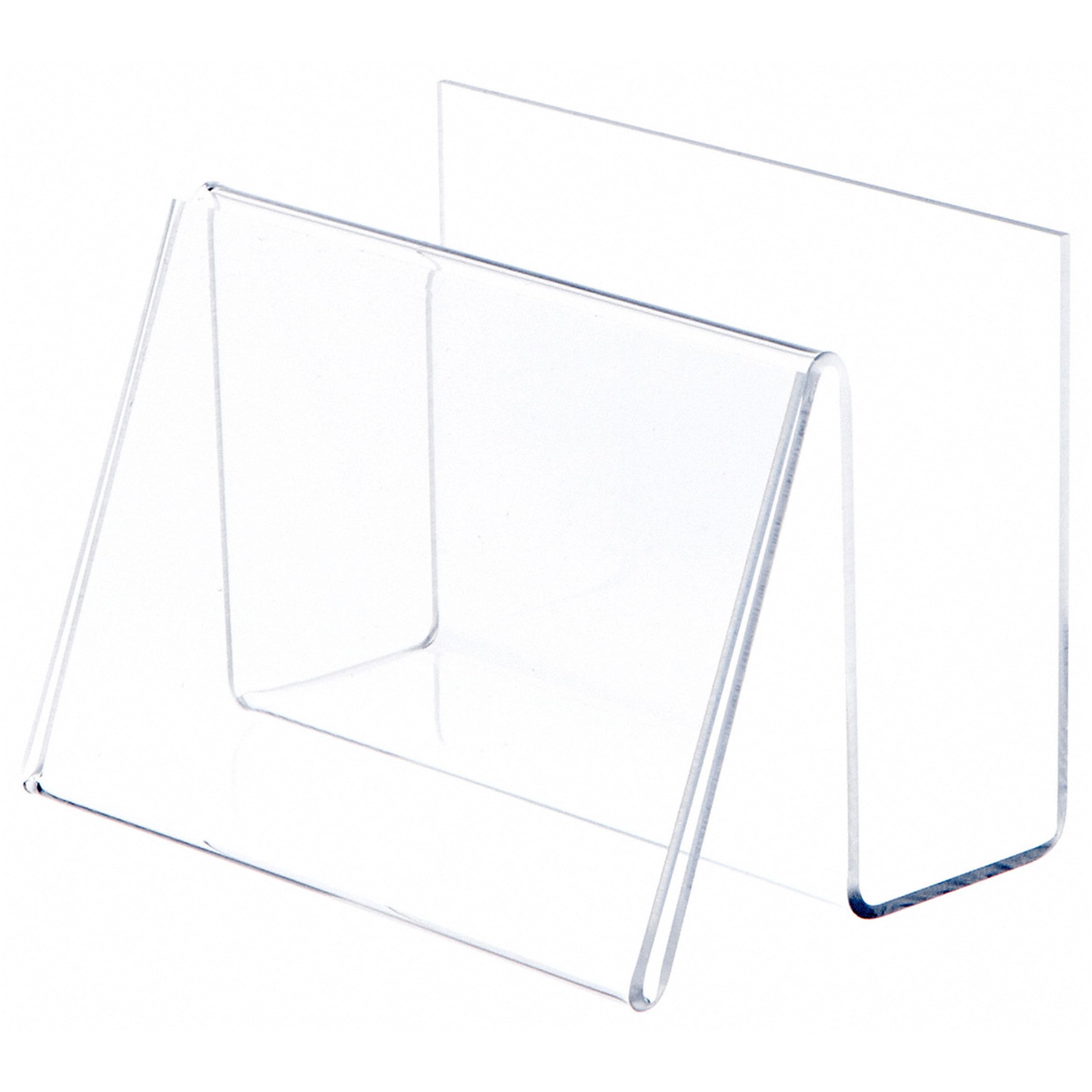 Plymor Clear Acrylic Deluxe Postcard Holder & Display (Horizontal), 6' W X 4.25' D X 4.5' H, Pack Of 2