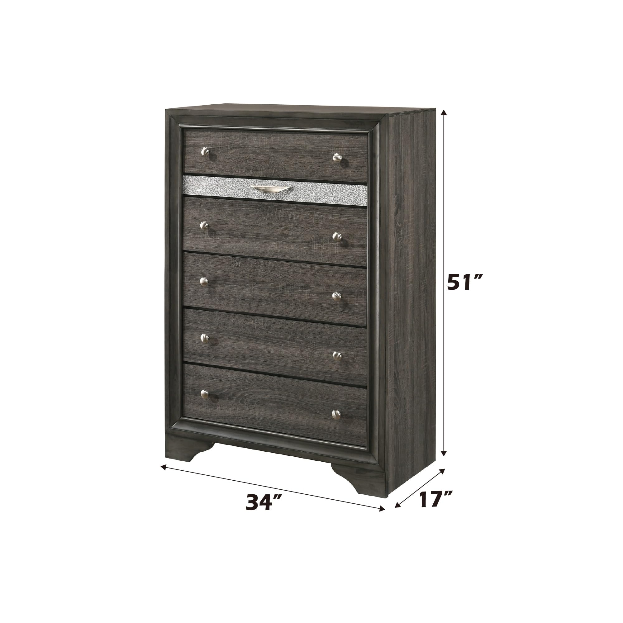 Acme Naima Wood Chest in Gray