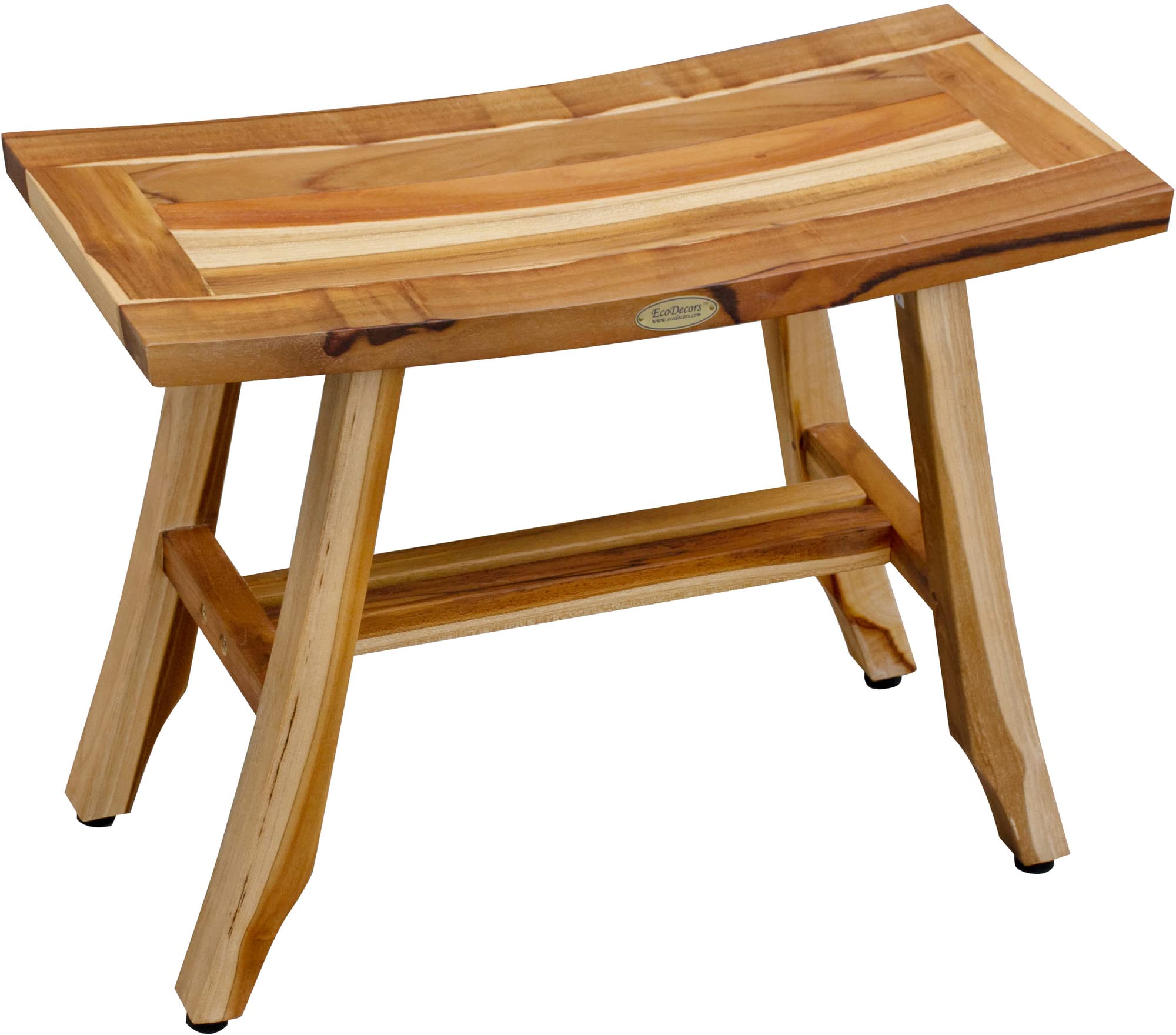 EcoDecors Satori Shower Bench, Natural, 24Lx12Wx18.5T