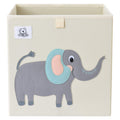 CLCROBD Foldable Animal Cube Storage Bins Fabric Toy Box/Chest/Organizer for Toddler/Kids Nursery, Playroom, 13 inch (Cute Eleph