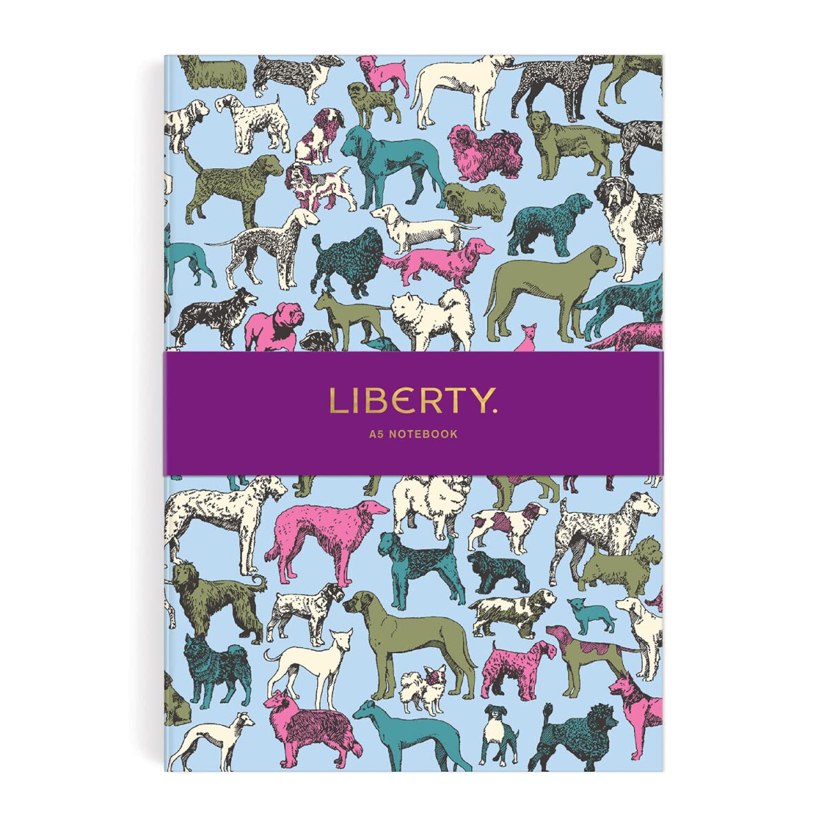 Galison Liberty Best In Show A5 Journal From 136 Lined Pages With Gilded Edges, 5.25 X 7.25, Softcover Journal, Beautiful Dog Pr