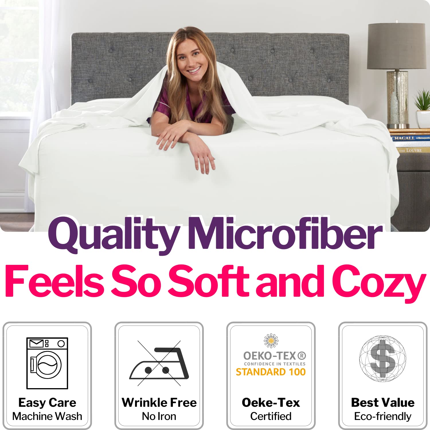 Full Size Sheets - Sheets Full Size Bed Set - Soft Full Size Sheet Sets 16    Deep Pockets Fitted Sheet - Oversize Flat Sheet -