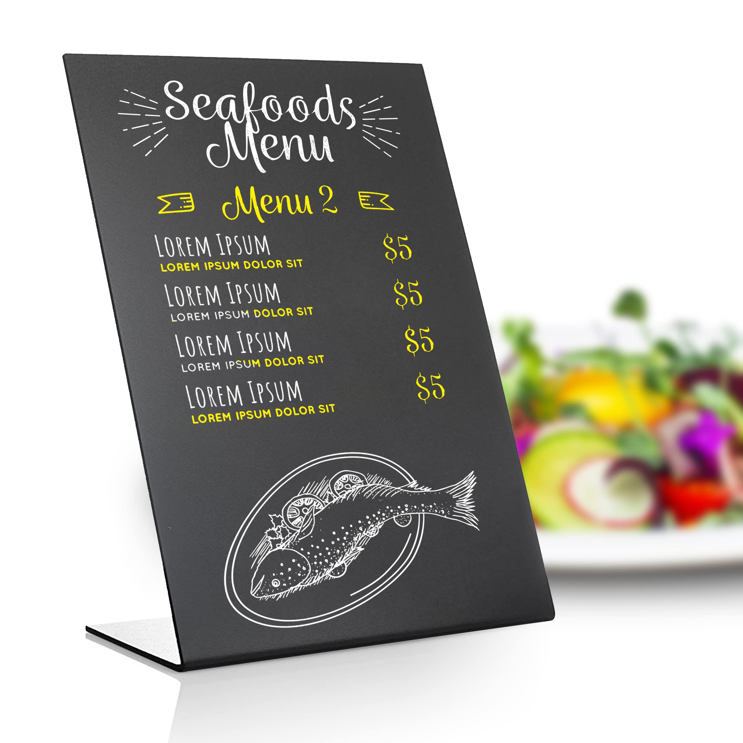 Small Tabletop Chalkboard Sign 6X8 Inch - Mini Tabletop Chalkboard Sign - Small Blackboard With Stand - Chalkboard Stand Table -