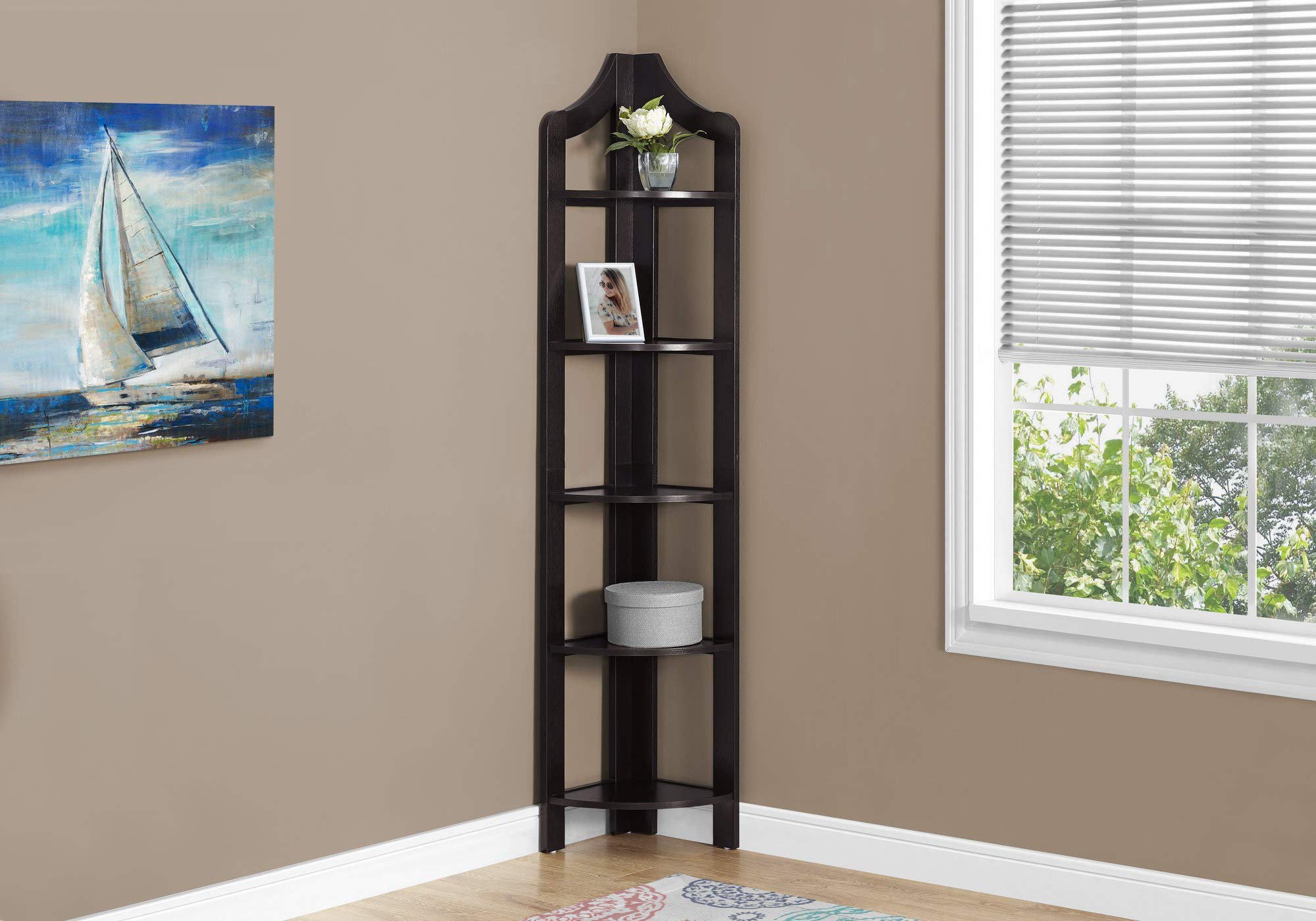 Monarch Specialties BOOKCASE One Size CAPPUCCINO