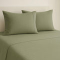 Haus And Kinder Bedsheet King Size, 300 Tc 100% Organic Cotton Percale Weave, Fitted Bedsheet For King Size Bed With 2 Pillow Co