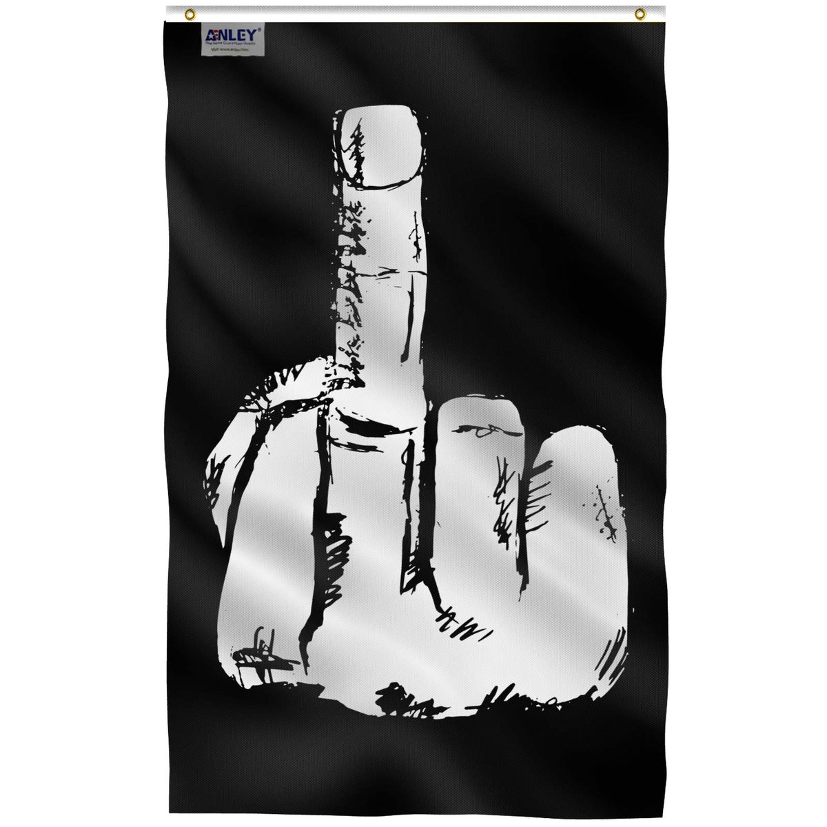 Anley Fly Breeze 3X5 Foot Middle Finger Flag - Vivid Color And Fade Proof - Canvas Header And Double Stitched - Middle Finger Fl