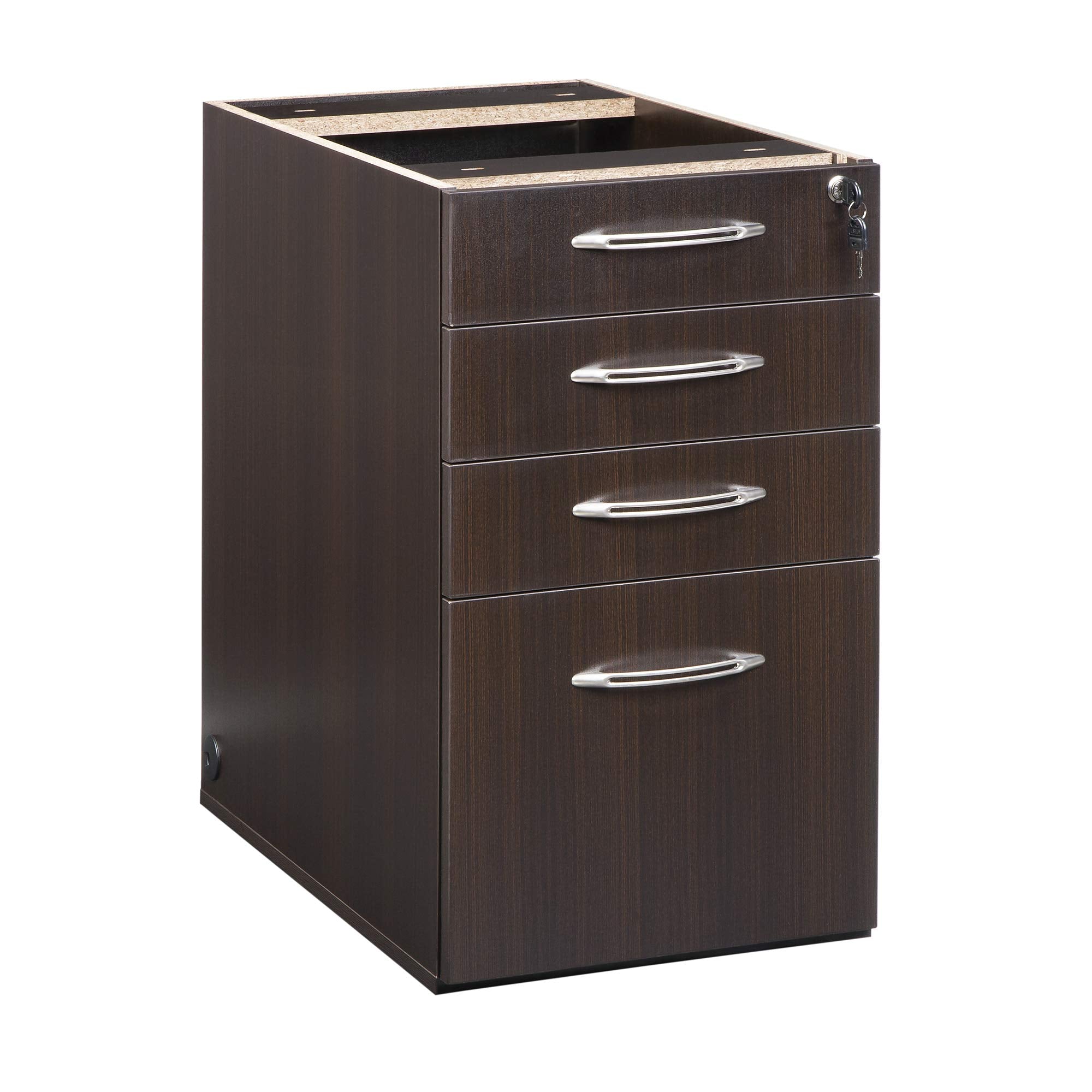 Mayline APBBF20LDC Aberdeen 20"D Credenza Pedestal PBBF for use with Credenza, Return, Extended Corner, sold separately, Mocha Tf