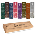Xxinmoh 48 Pieces Bible Bookmarks With Hollow Cross Christian Scripture Bookmark, Inspirational Book Markers Religious Bookmarks