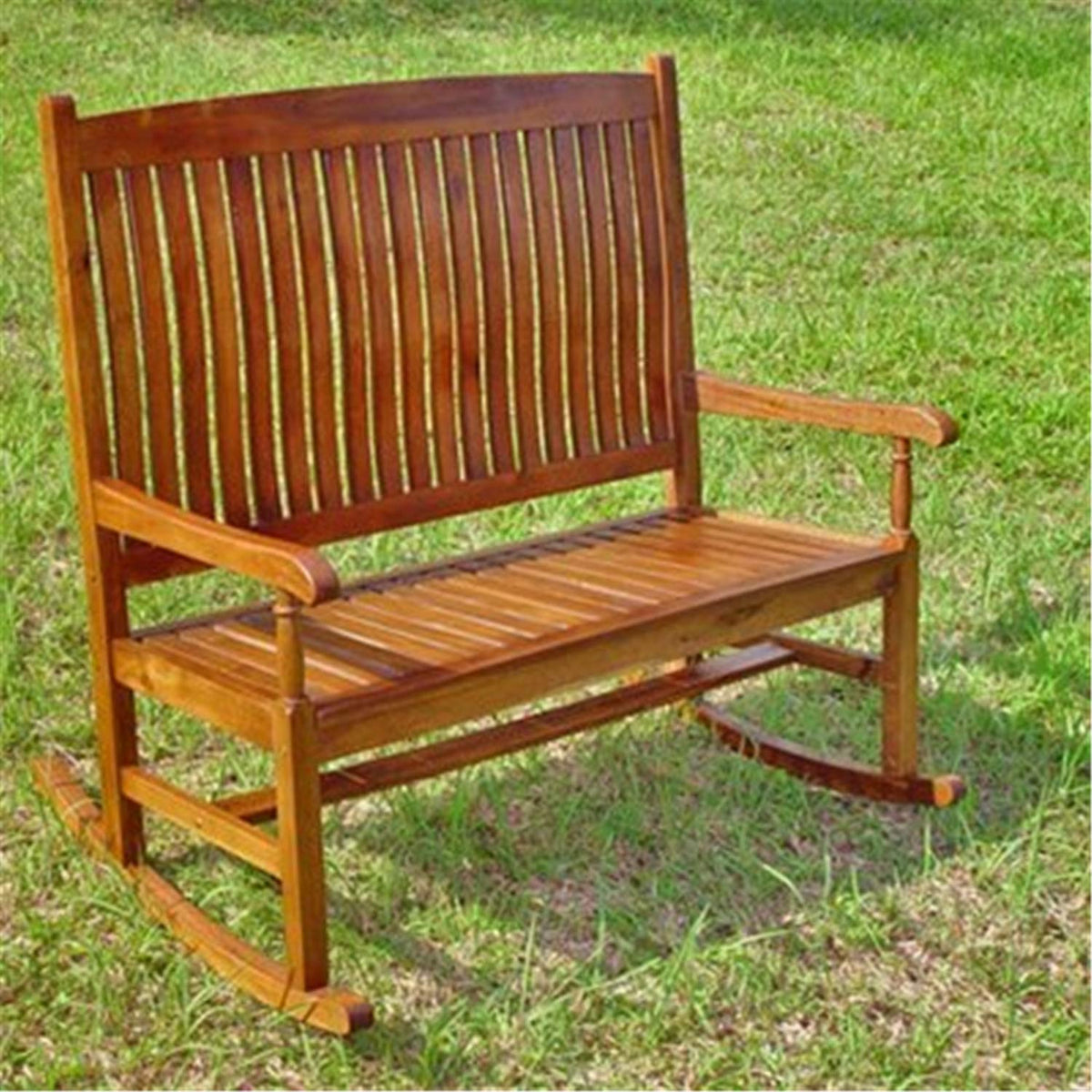 International Caravan Furniture Piece Traditional Double Porch Rocker