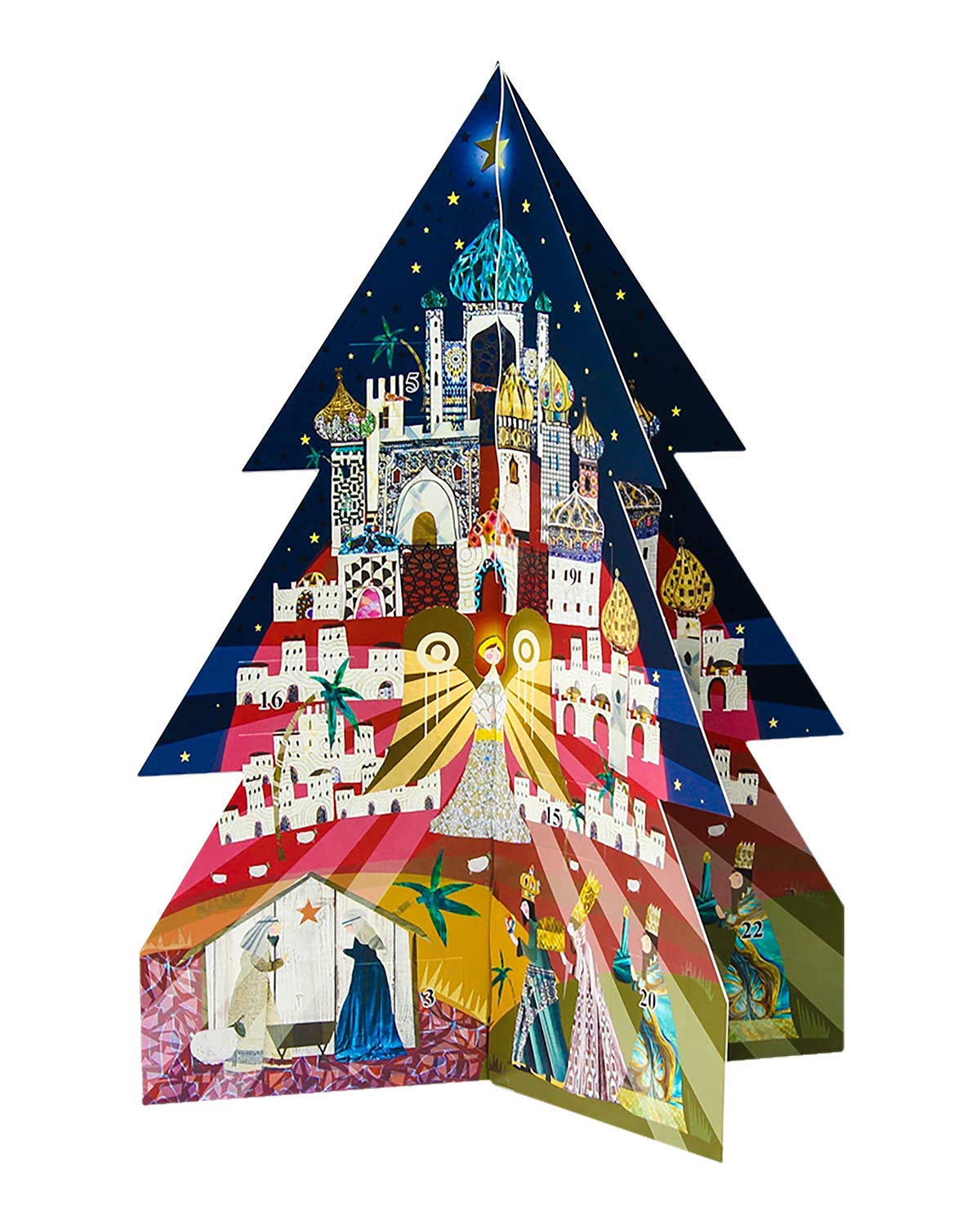 Real & Exciting Designs 3D Tree Shaped Advent Calendar (Bethlehem)