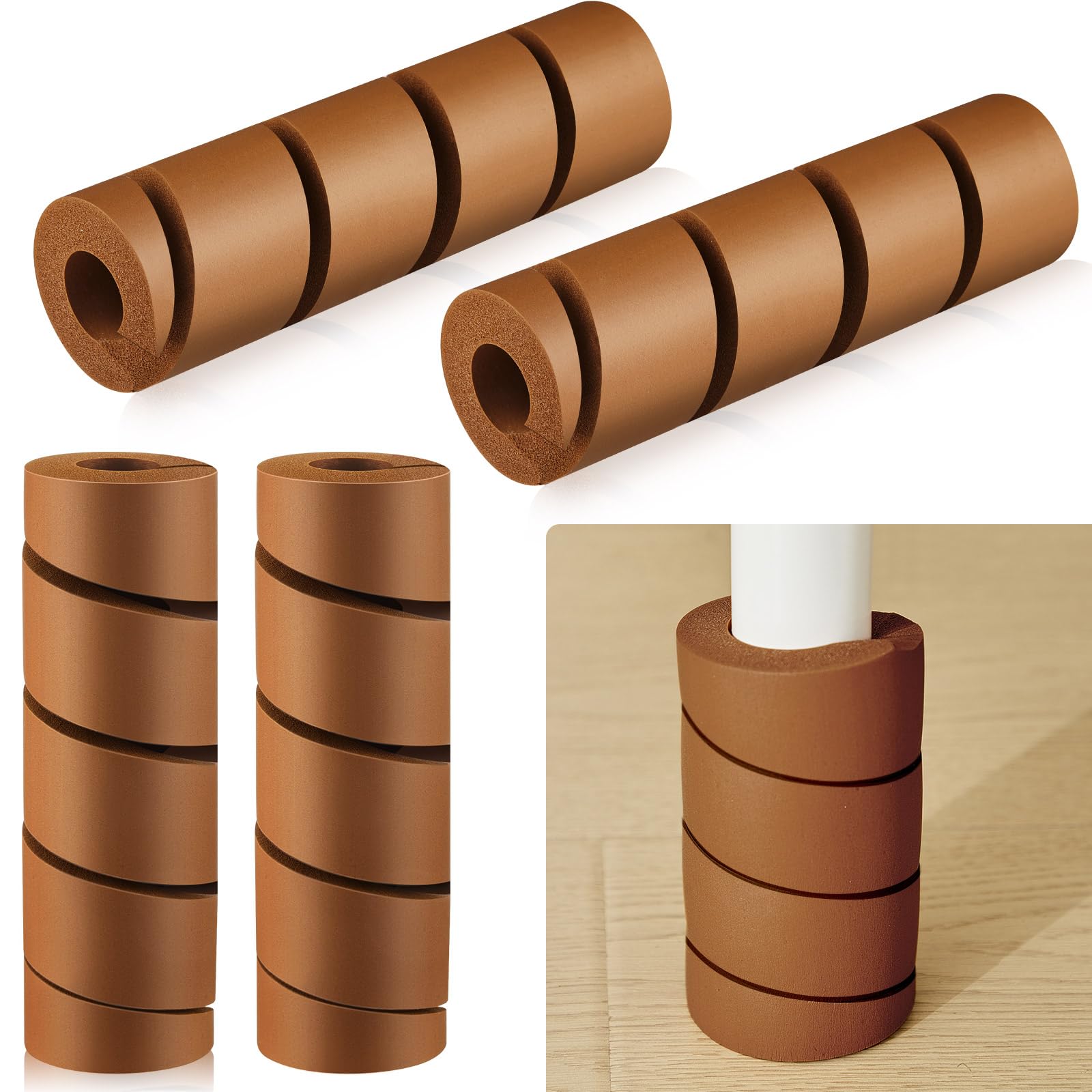 ReliThick 4 Pcs Bed Frame Toe Protectors, Bed Frame Leg Covers, Bed Frame Feet Protectors for Toe Saver Keep Your Toes from Hard