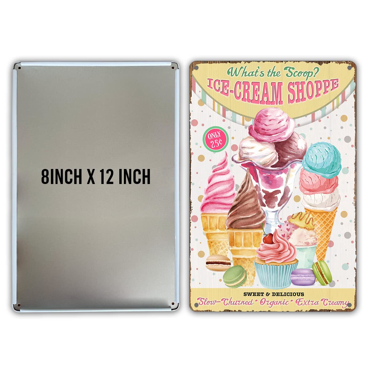 Funny Ice Cream Metal Tin Sign Wall Decor Sweet And Delicious Retro Sign For Home Decor Gifts