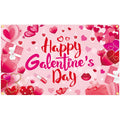 YEIRFYY Red Pink Happy Galentines Day Backdrop Banner 73 x 43 Inch Girls Ladies Valentines Day Party Background Banner with Hear