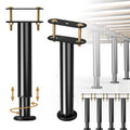 Set Of 4 Adjustable Bed Legs Replacement, Upgrade Under Bed Support Leg With Wider Base, Heavy Metal Bed Frame Center Support Le