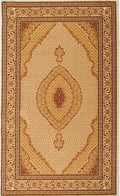 HomeRoots 487609 3 x 20 ft. Cream Oriental Power Loom Stain Resistant Rectangle Area Rug