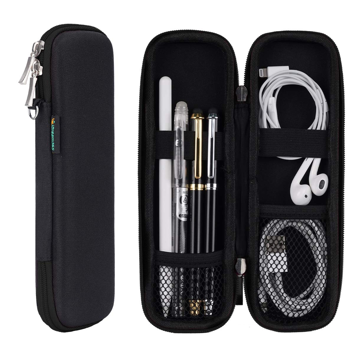 Idream365 Small Pencil Case Holder For Pencils,Hard Pen Case For Executive Fountain Pens,Ballpoint Pens-Black