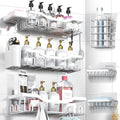 NESOMI Shower Caddy Adhesive Shower Organizer 8-Pack, Rustproof Stainless Steel Bathroom Shelves, Large Capacity No-Drill Rack S