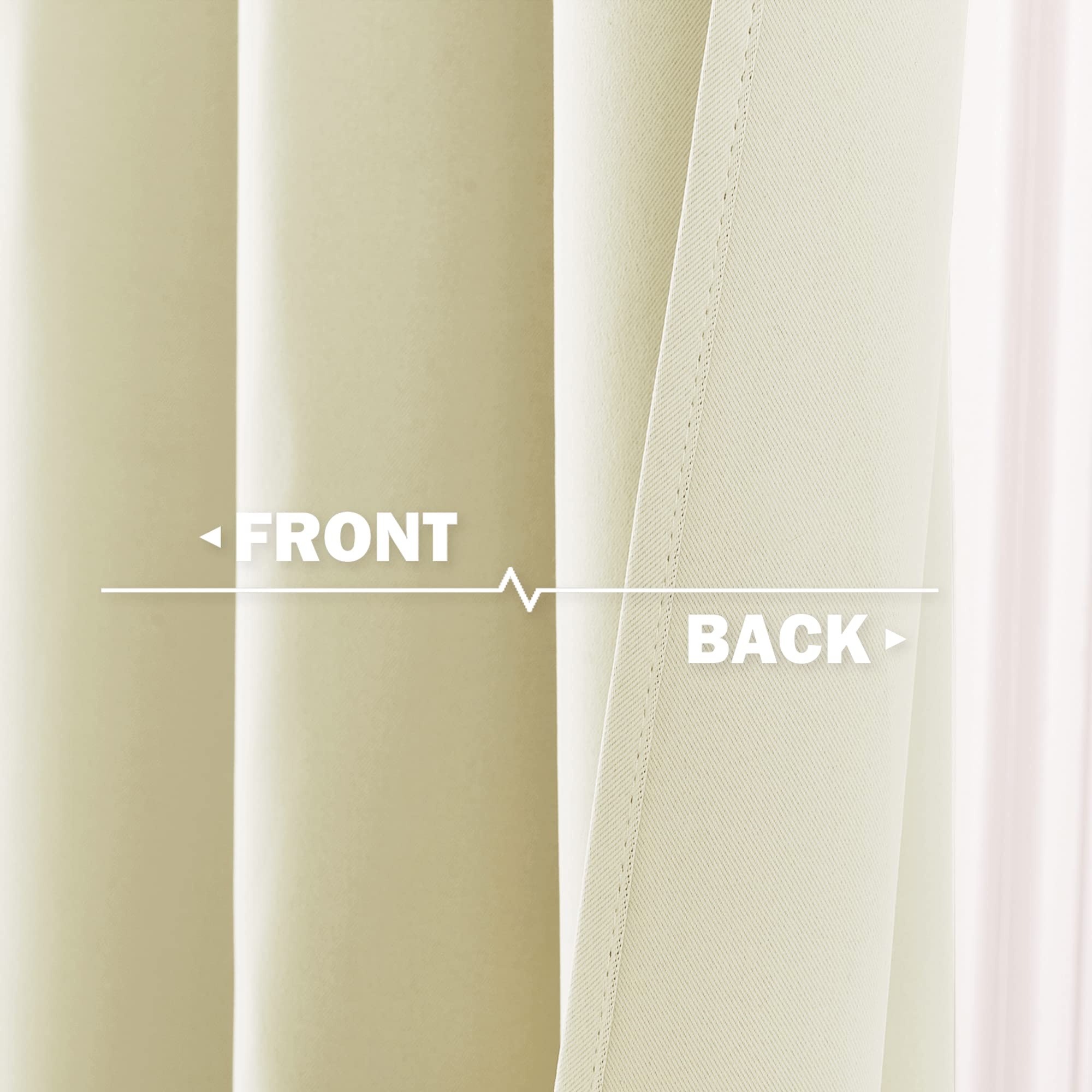 Nicetown Kitchen Tiers Vakances For Sink Over, Country Rustic Grommet Curtains Vlances 2 Panels Blackout Thermal Insulating Small Curtain For Bathroom(Light Beige,52 Inches Wide By 18 Inches Long)